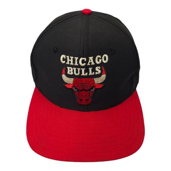 AJD Chicago Bulls Baseball Cap Hat NBA Snapback Vintage 90s Embroidered Logo - Picture 1 of 14